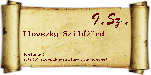 Ilovszky Szilárd névjegykártya
