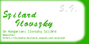 szilard ilovszky business card